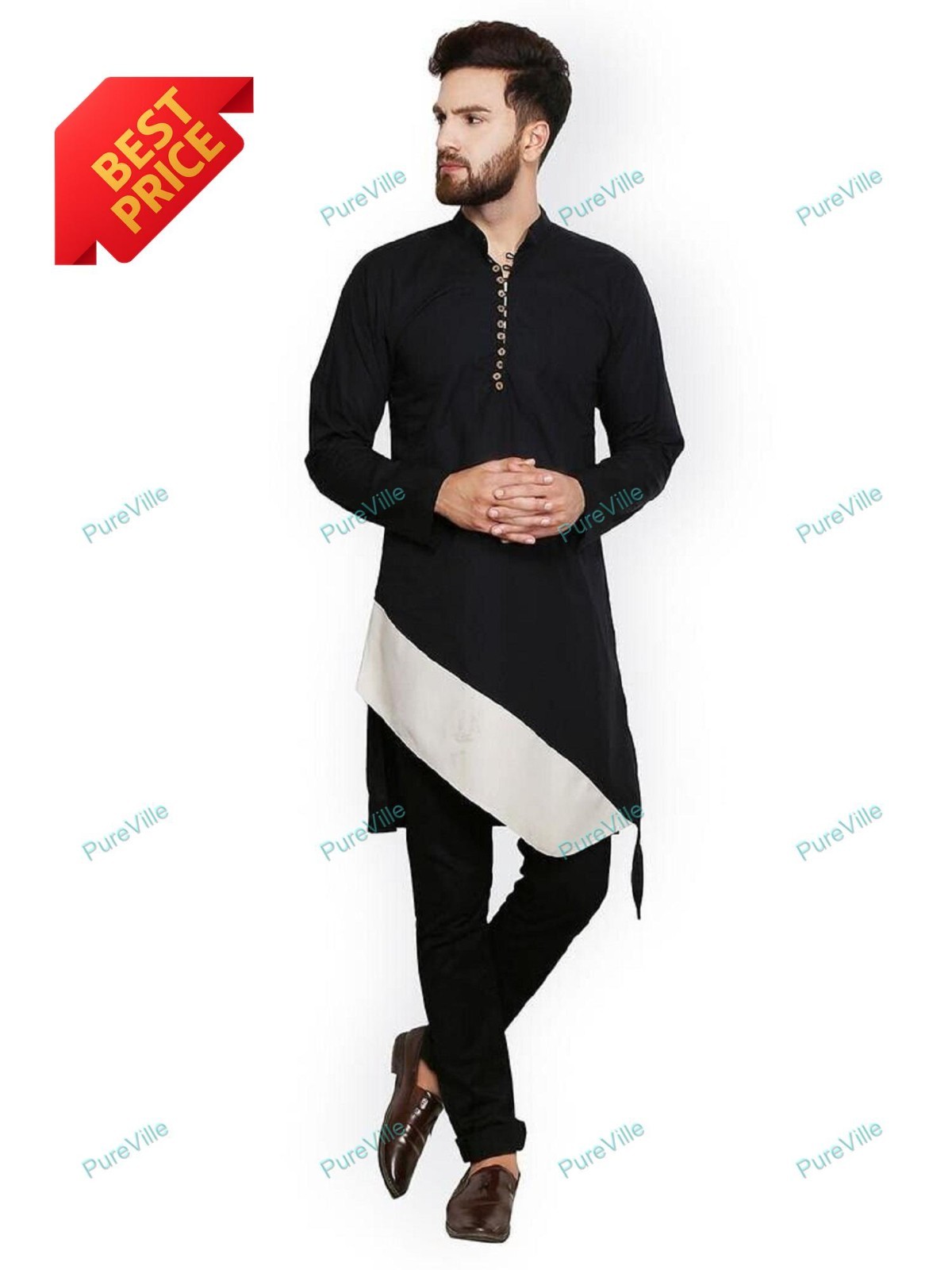 Mens Kurta only Traditional Shirts Top Shirt Mens Clothes Cotton Kurta