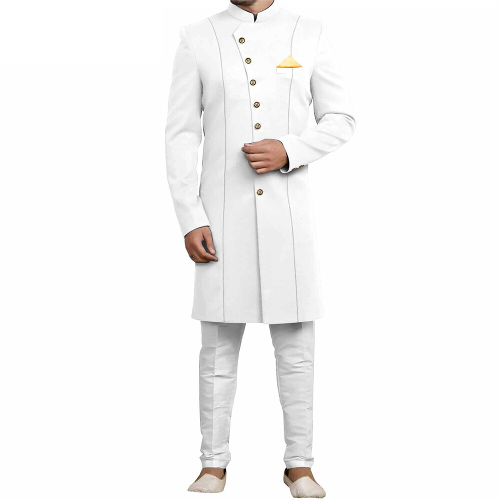 Men’s 2 Piece Set Traditional Shirt and Pants African Set Suit Middle East Suit