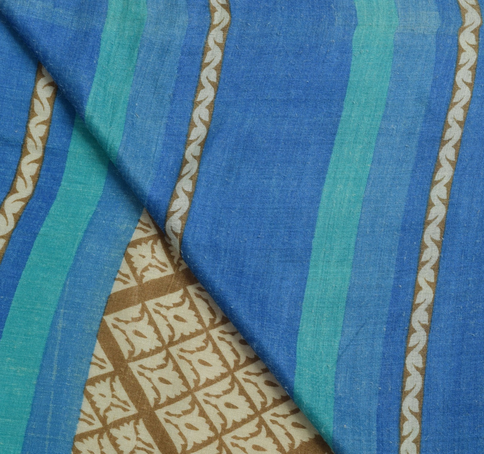 Sushila Vintage Brown Floral Saree 100% Pure Woolen Woven Branded Sari Fabric