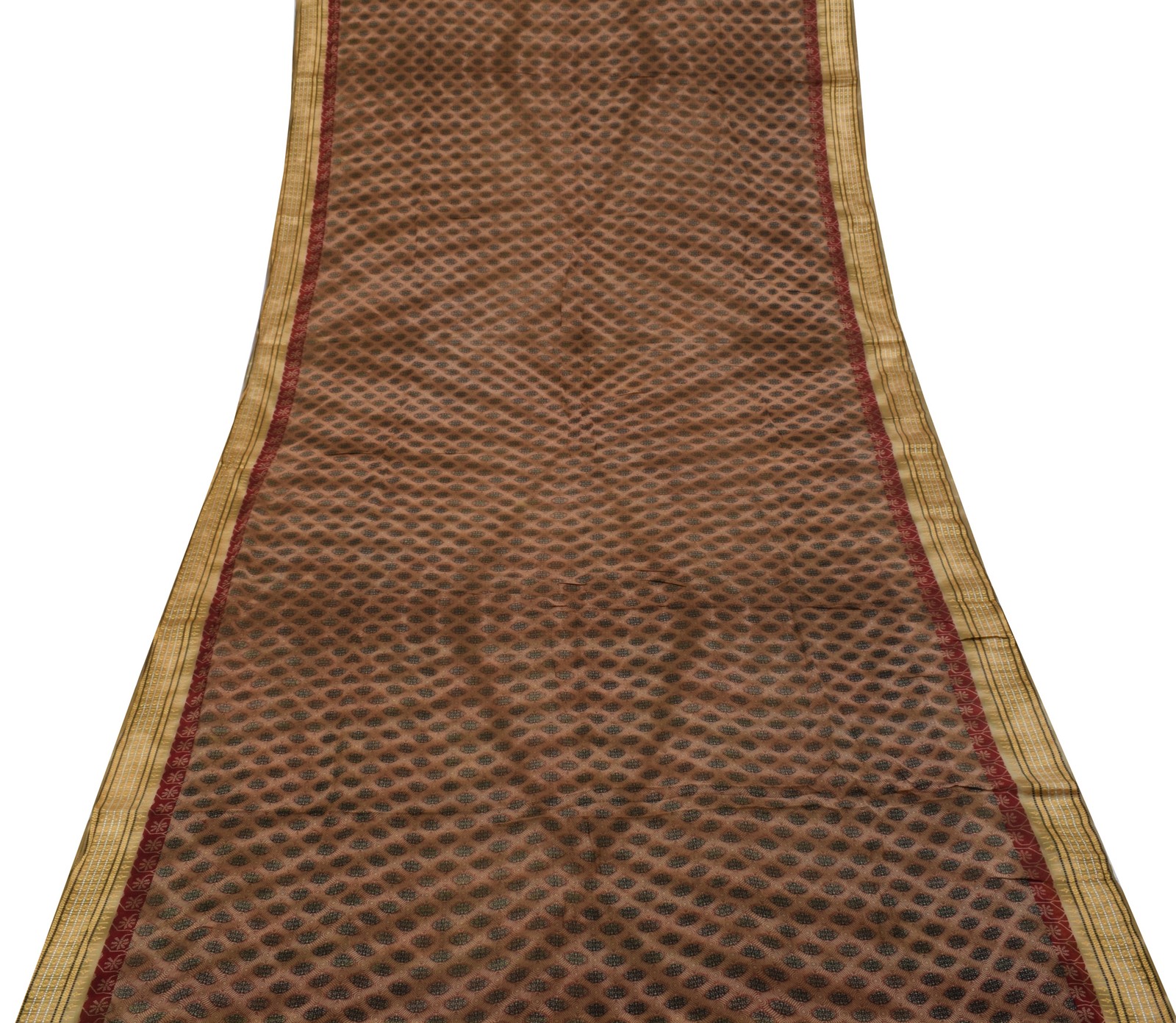 Sushila Vintage Indian Saree Pure Cotton Printed 5 Yard Soft Craft Sari Fabric