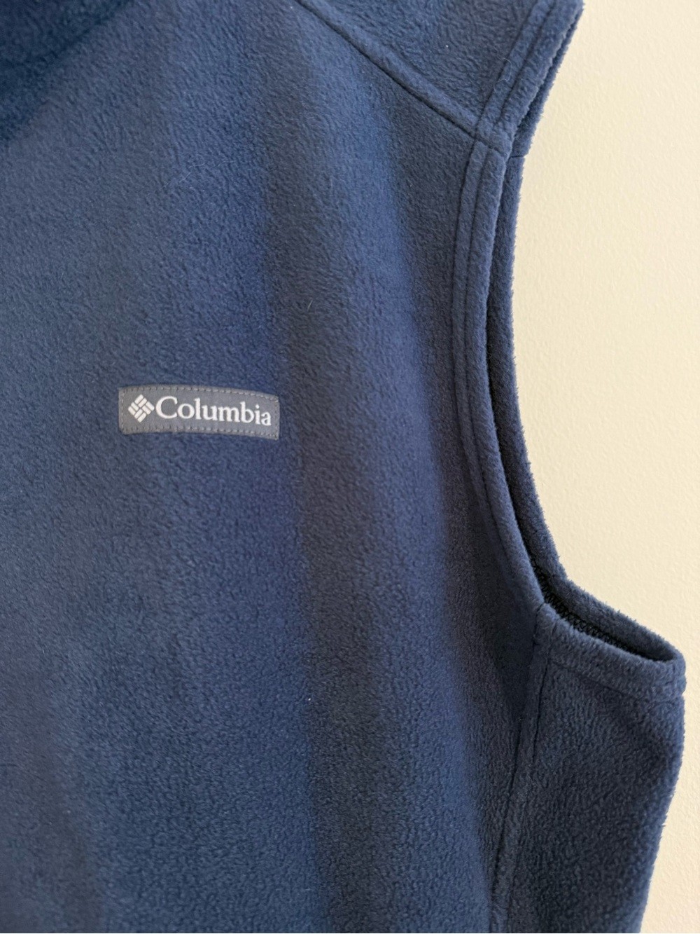 Columbia Men’s Size Large Mountain Full Zip Fleece Vest Navy Blue