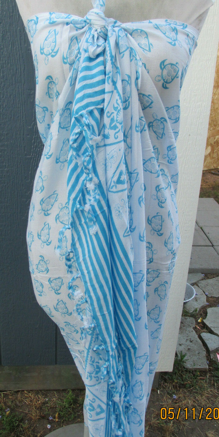 Women Boho Print Summer Bech Wrap Sarong 43 Allover Ocean