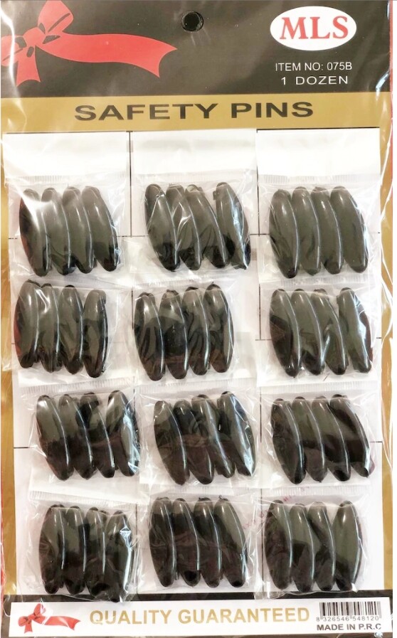 12 SİYAH EŞARP İĞNESİ 12x Hijab Pin Scarf Pins Muslim Hijab Safety Pin