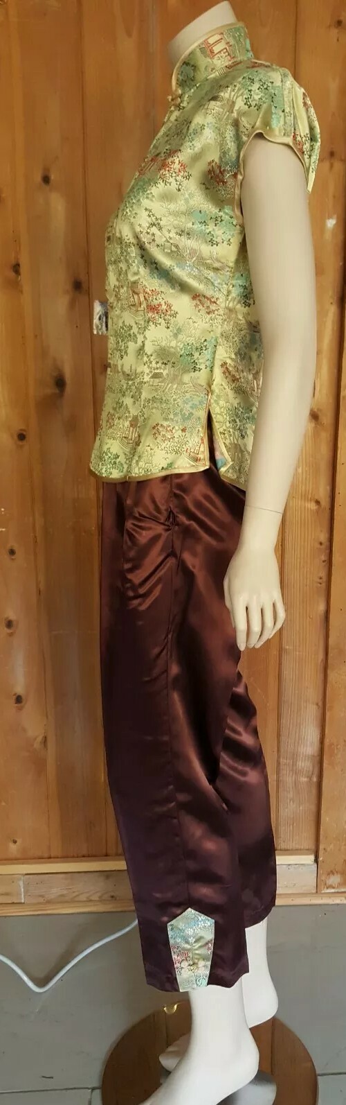 Shanghai China Story Fashion Peony SET Top& Pant Traditional Chinese Women SzS
