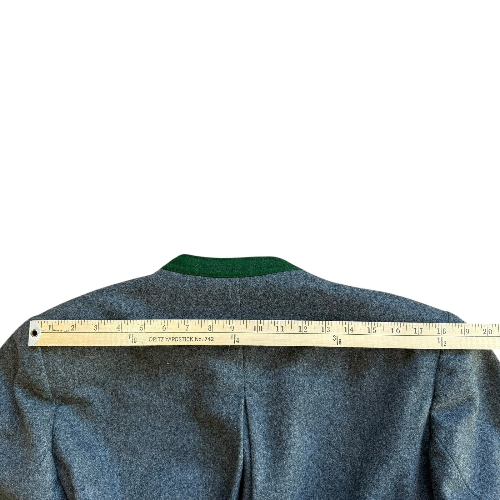 Loden Plankl Men Traditional Jacket Grey Wool Blend Made in Western Germany 46