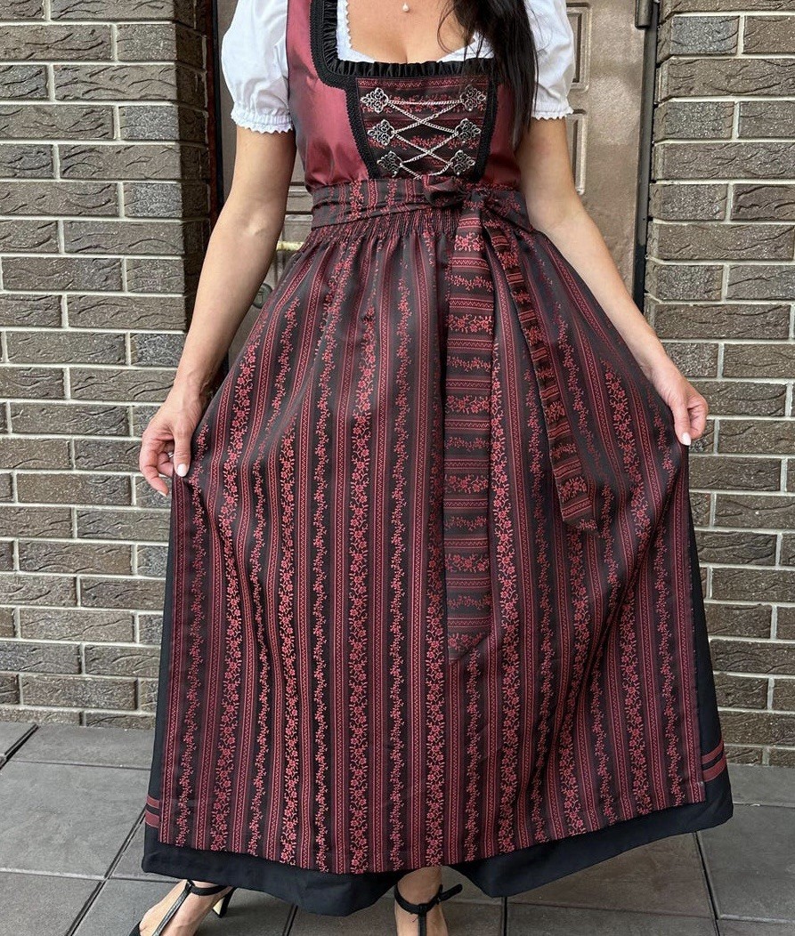 Dirndl Trachten Oktoberfest Dress Apron Medium Size 40 Beautiful Details