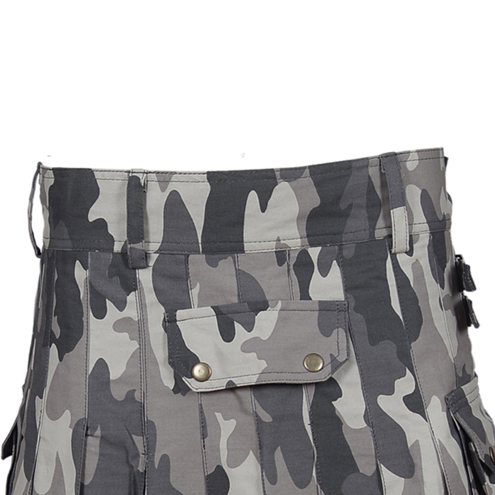 Scottish Utility Kilt Camouflage Army Grey Men Highlanders Modern Kilt Costumes