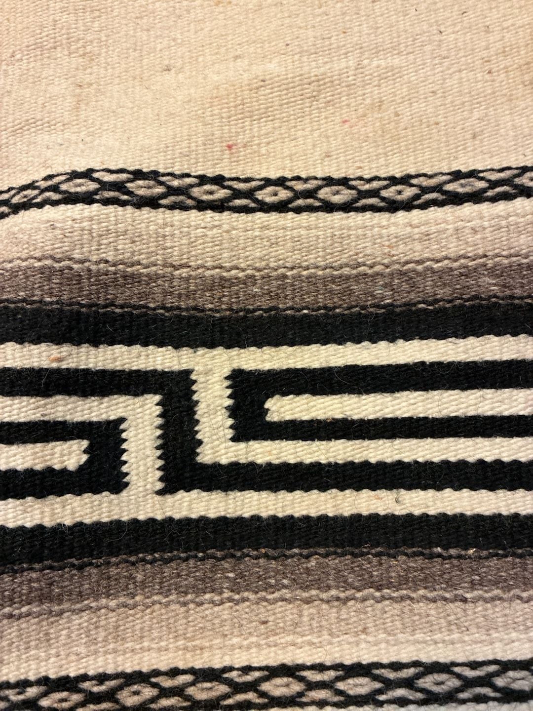 Handwoven Traditional Wool Gaban Poncho with Geometric Design
