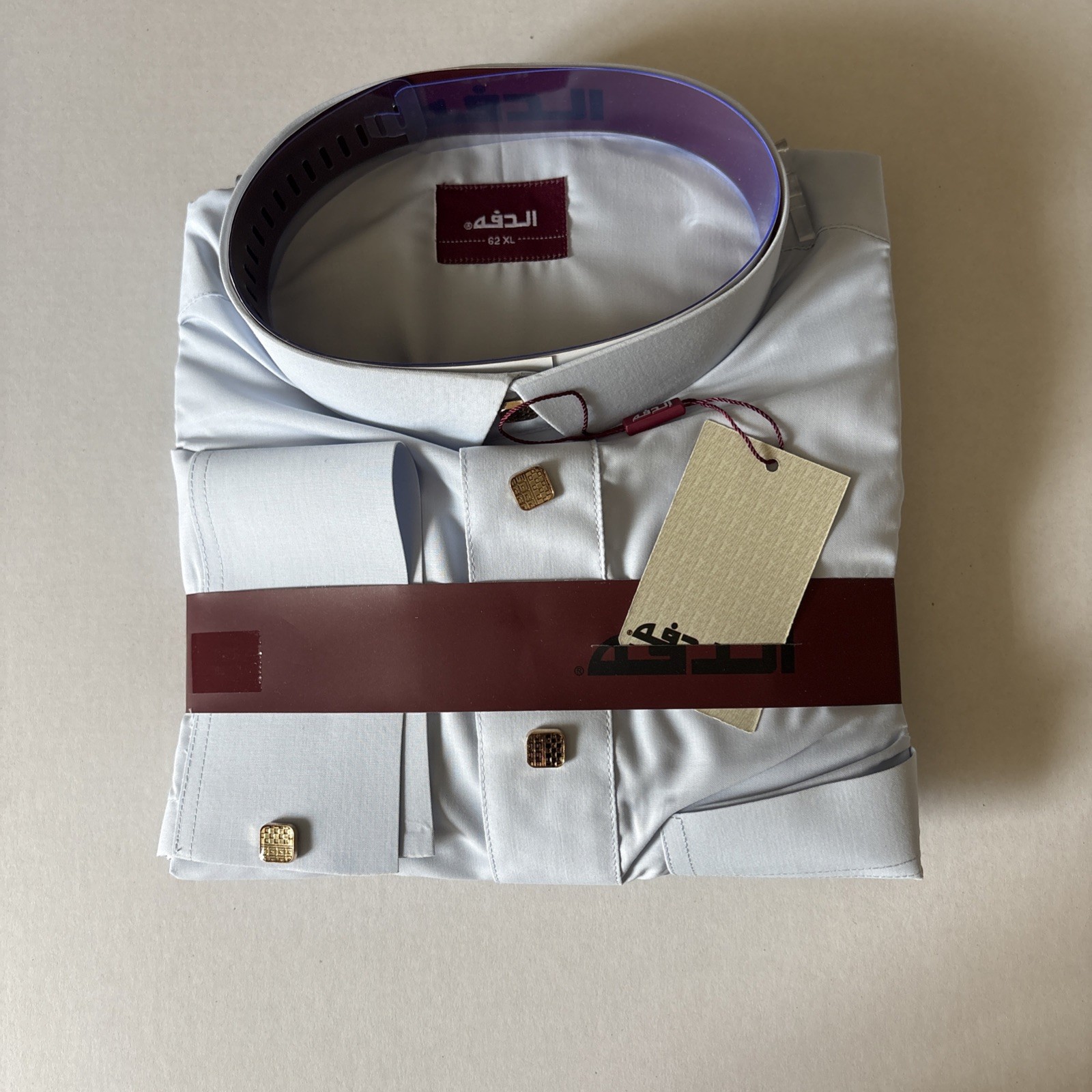 MEN Size 62XL DAFFAH High Quality ALL SEASON Thobe CUFF SLEEVE SHIRT COLAR