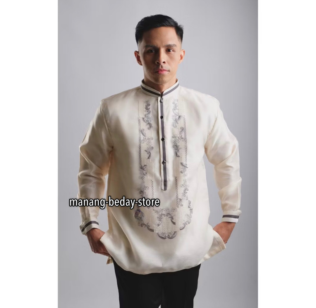 Barong Tagalog for Men Pina Organza w/ Lining Oriental Design