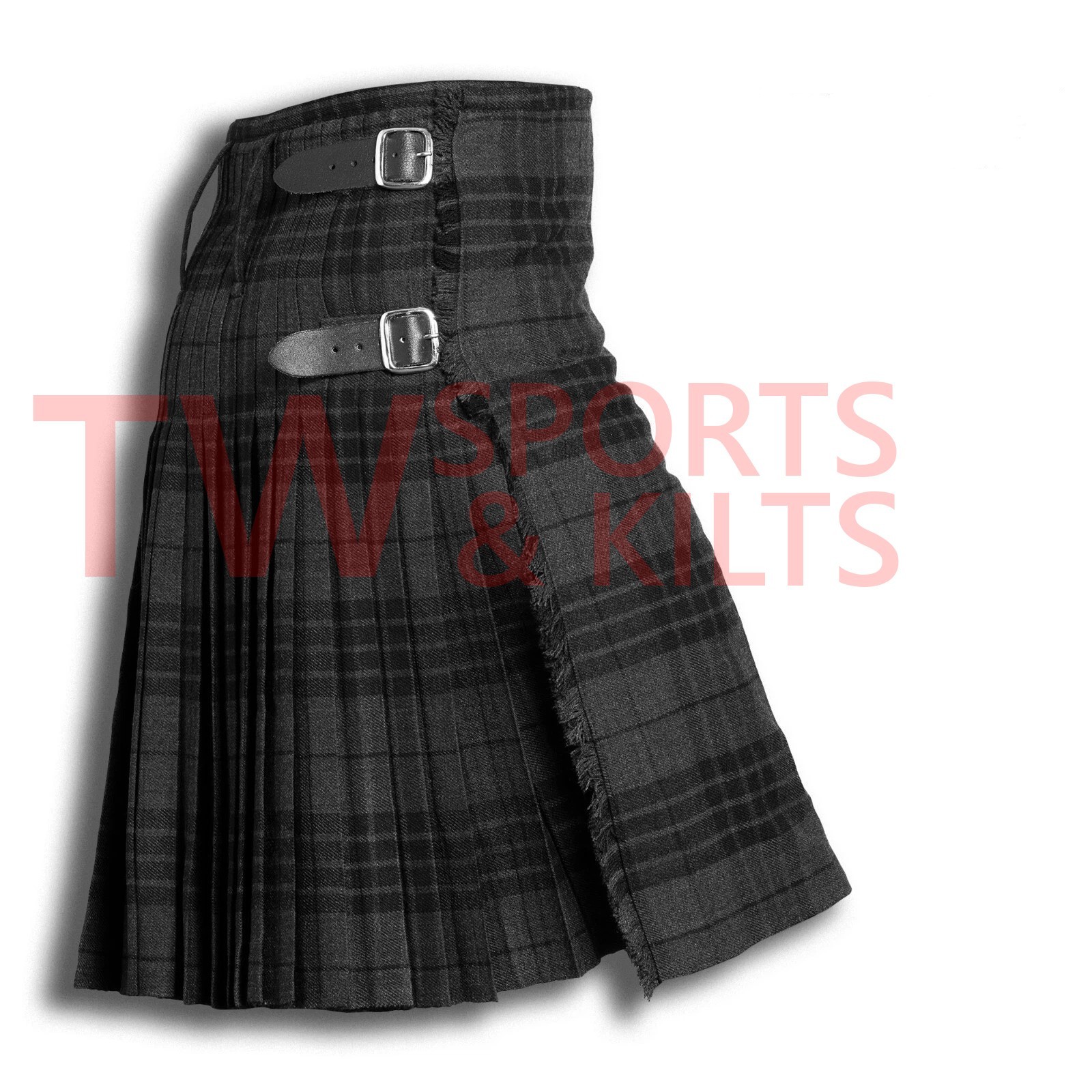 Scottish Men’s Outfit Grey Watch Tartan Kilt Set – 09 Pieces Kilt Accessories