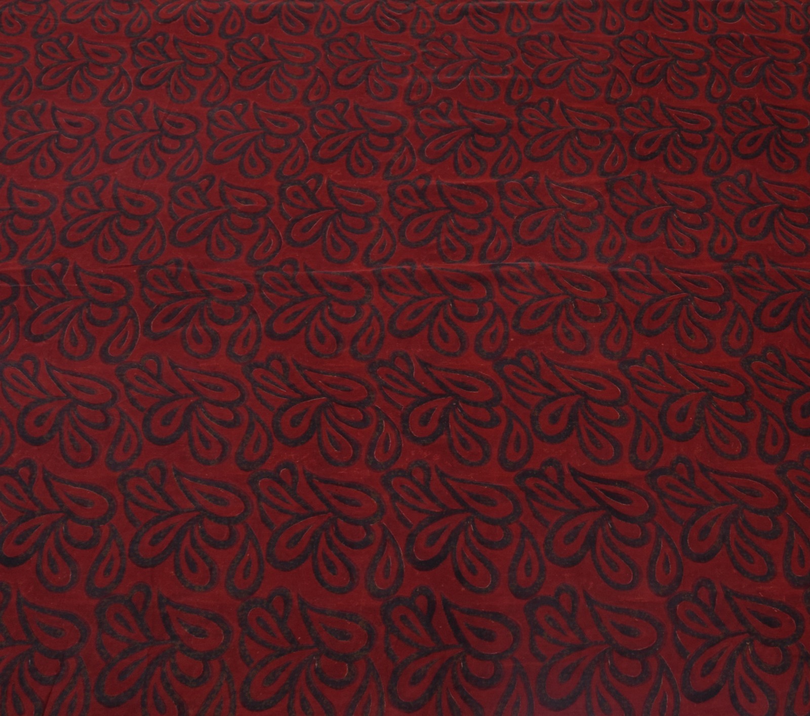 Sushila Vintage Maroon Sari 100% Pure Georgette Silk Printed Floral Craft Fabric