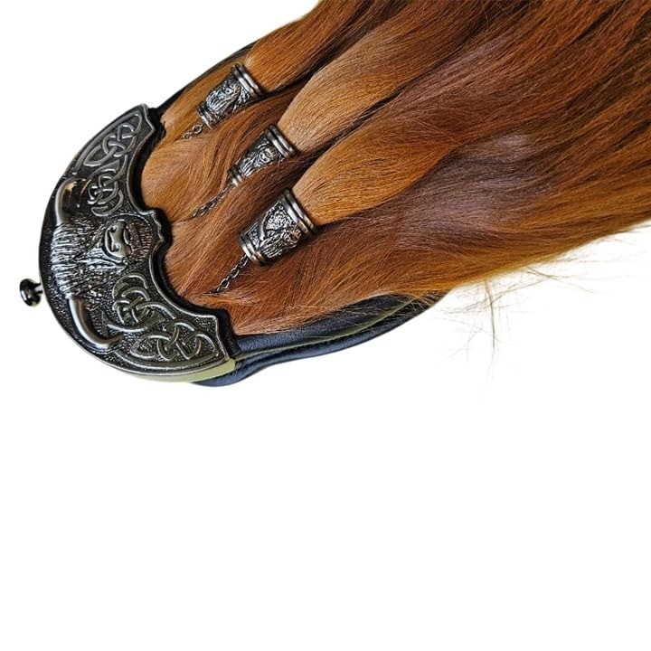Scottish Brown Horse Hair Kilt Sporran Celtic Cantle Highland Wear
