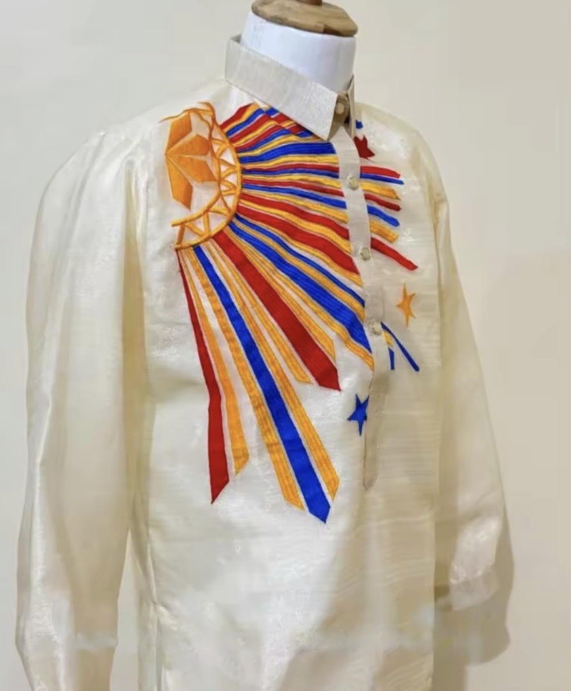 Filipino SINAG Barong Men Tagalog Modern Design NWOT XL