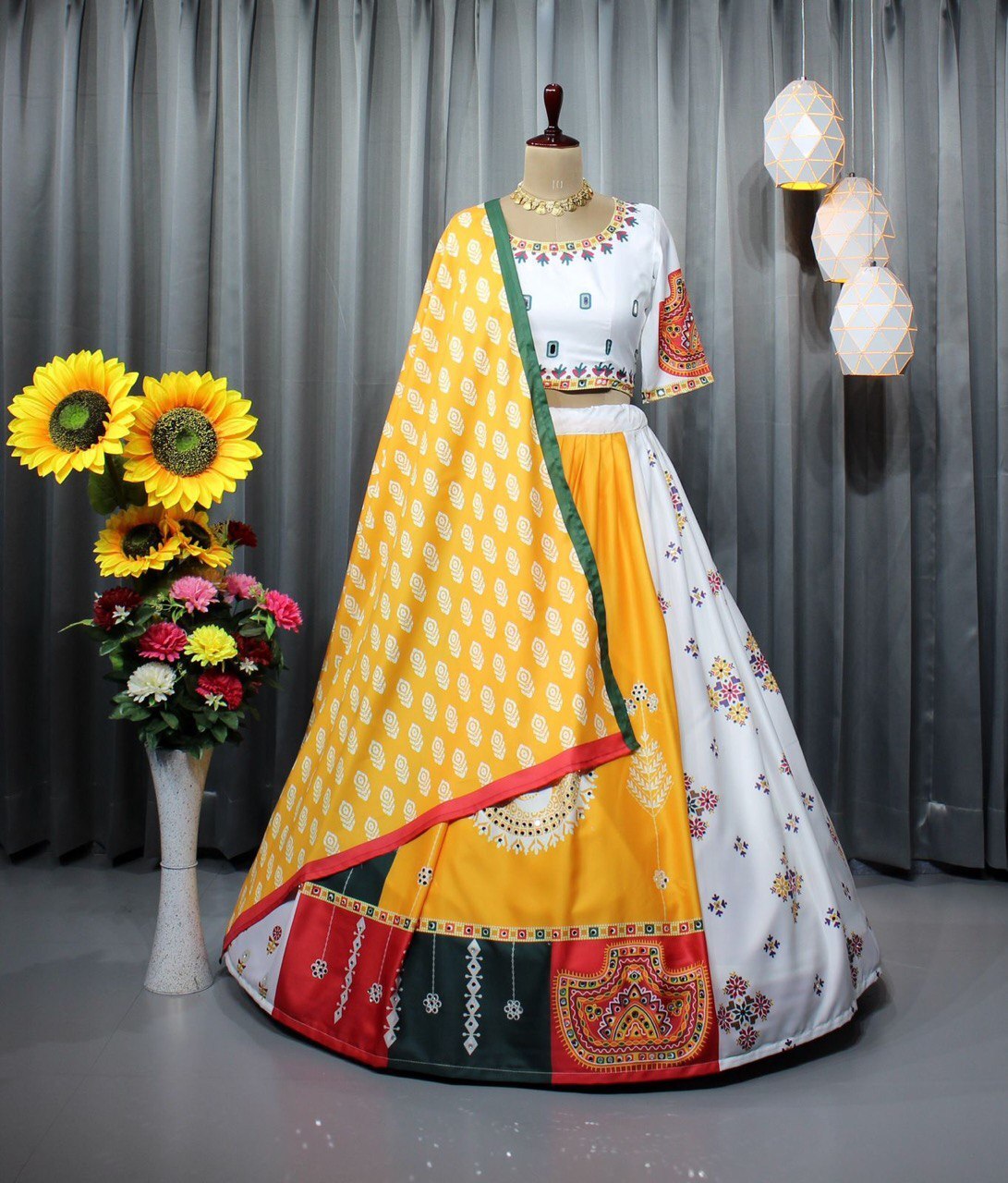Beautiful Multicolor Navratri Lehenga Choli For Women By Aadat export