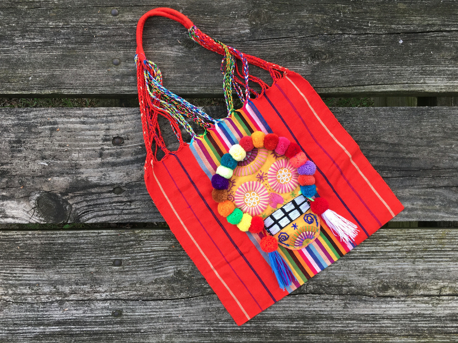 Handmade Mexican Sugar Skull Tote Bag – Catrina Tote Bag – Dia de los Muertos