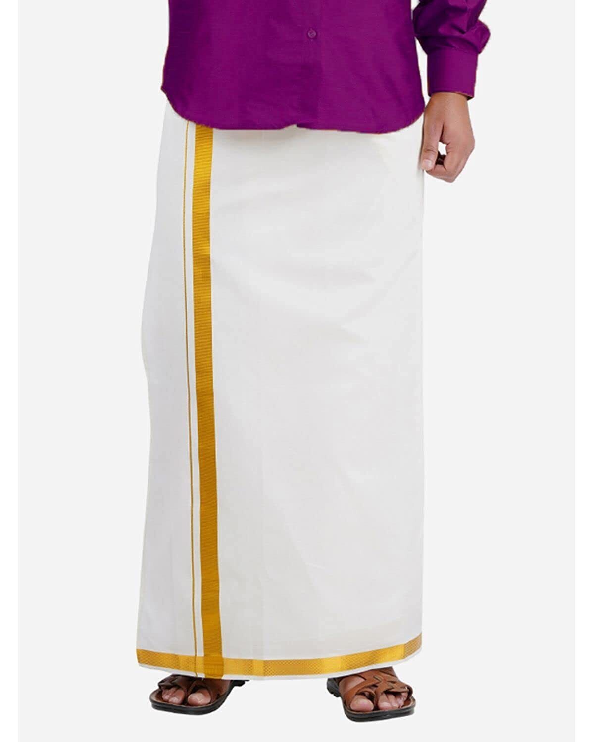 Cotton Mens Welcro pocket Lungi/Dhoti Readymade Lungi/Dhoti (Pack of 1) – CA