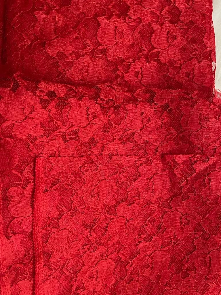 Karwa Chauth Sarees – High-Fashion Indian Sarees Red Chiffon Net lace saree