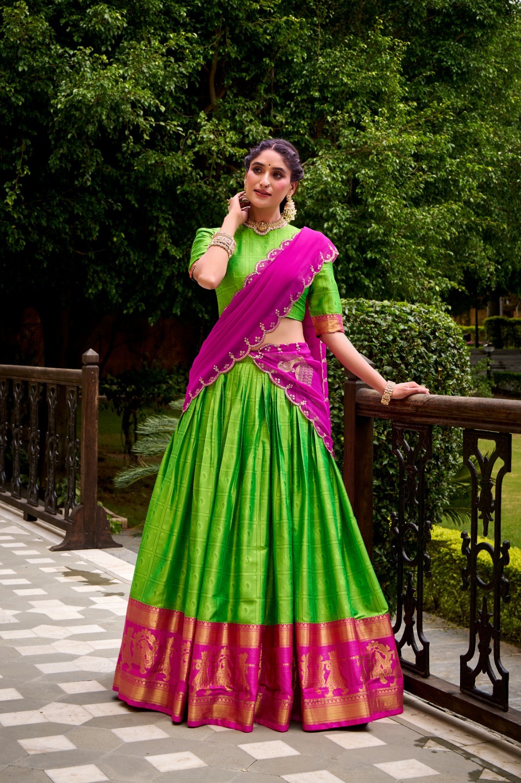 INDIAN WEDDING BOLLYWOOD CHOLI WEAR WOMEN LEHENGA PAKISTANI DESIGNER PARTY POLY