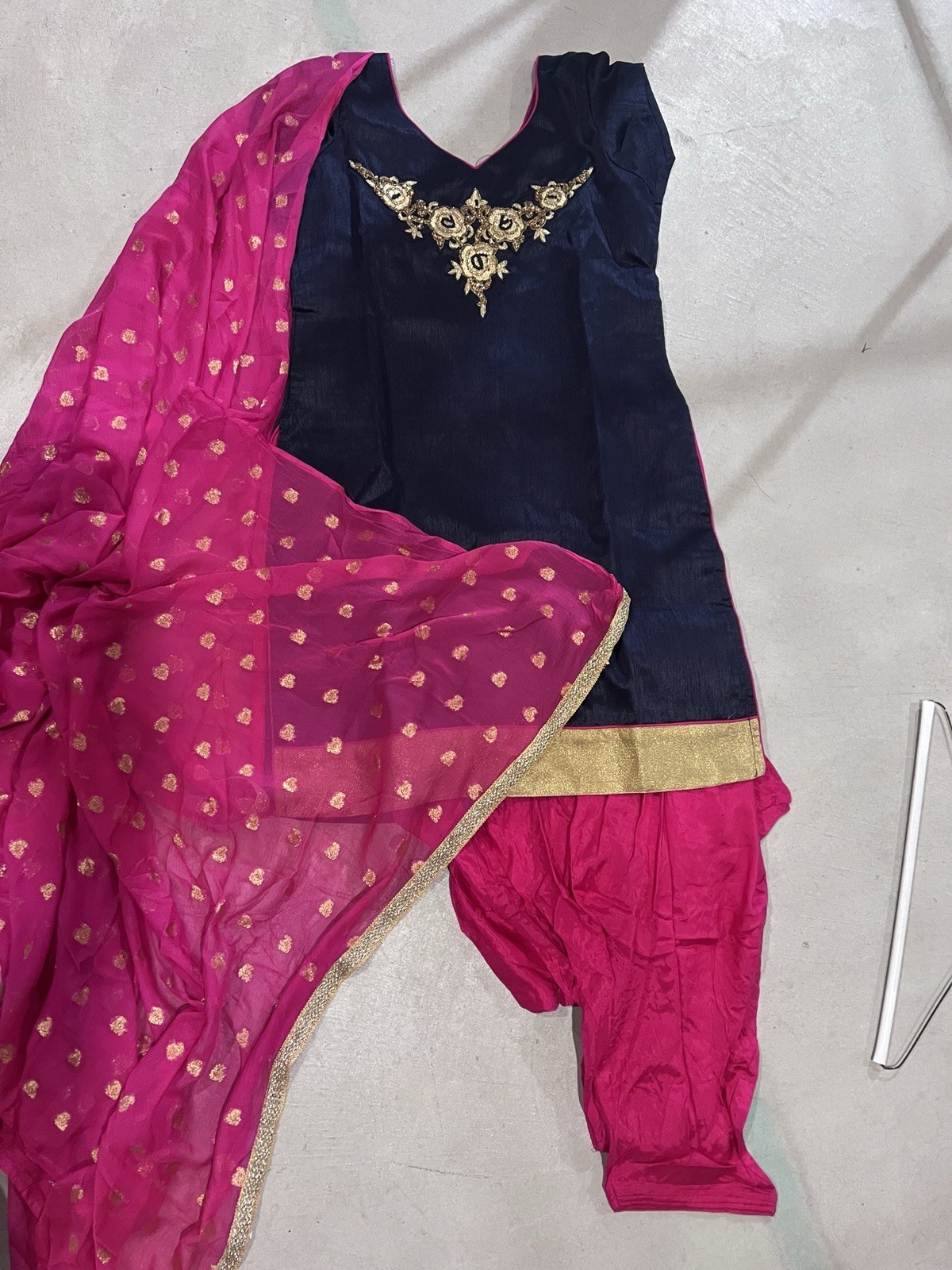dress pink and blue colour