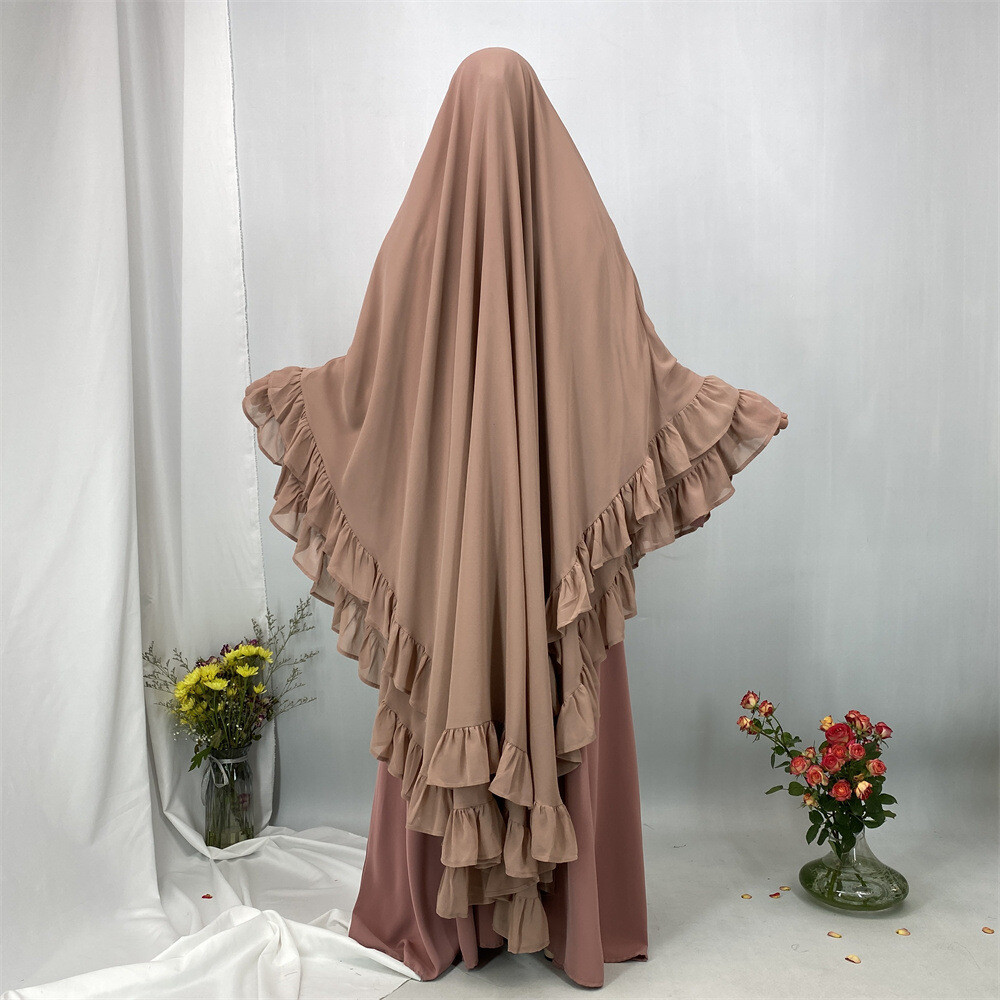 Islamic Women Overhead Large Khimar Muslim Hijab Prayer Niqab Kaftan Burqa Top