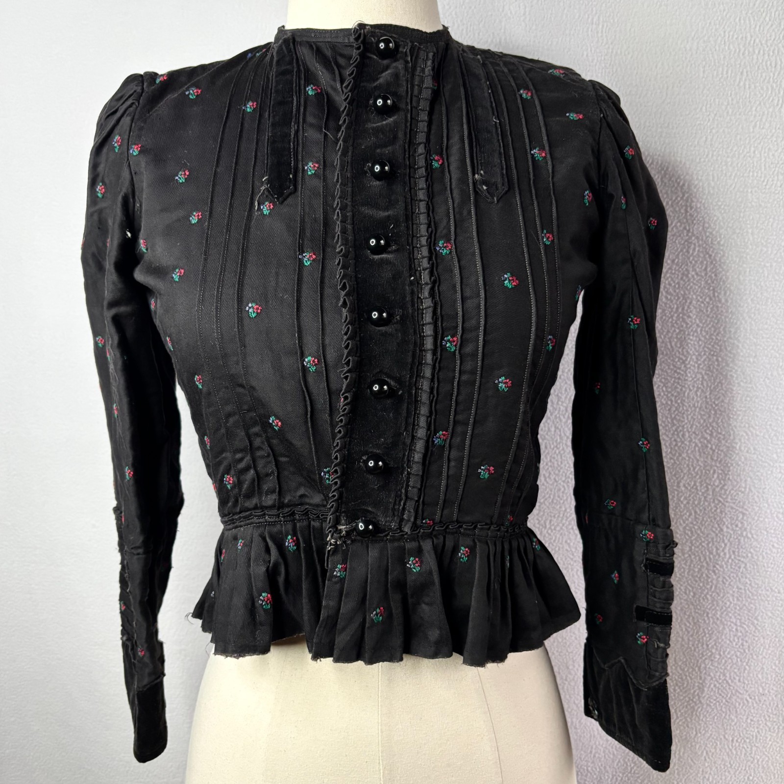 Szeki Hungarian Transylvanian Handmade Traditional Folk Jacket with Peplum XS