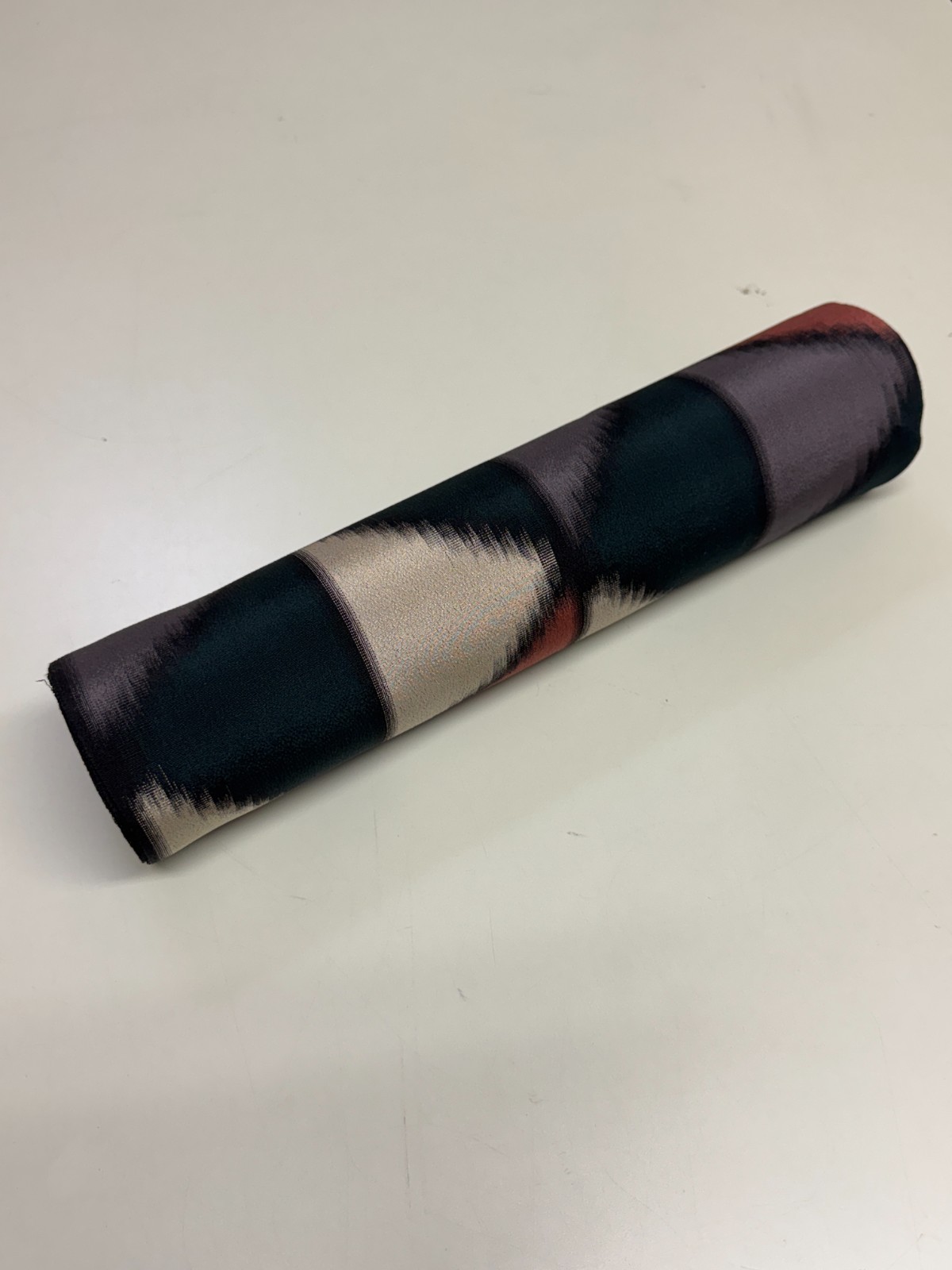 Japanese Vintage Kimono Fabric cloth Boro Silk Gray tradition 35.4×13.7 in