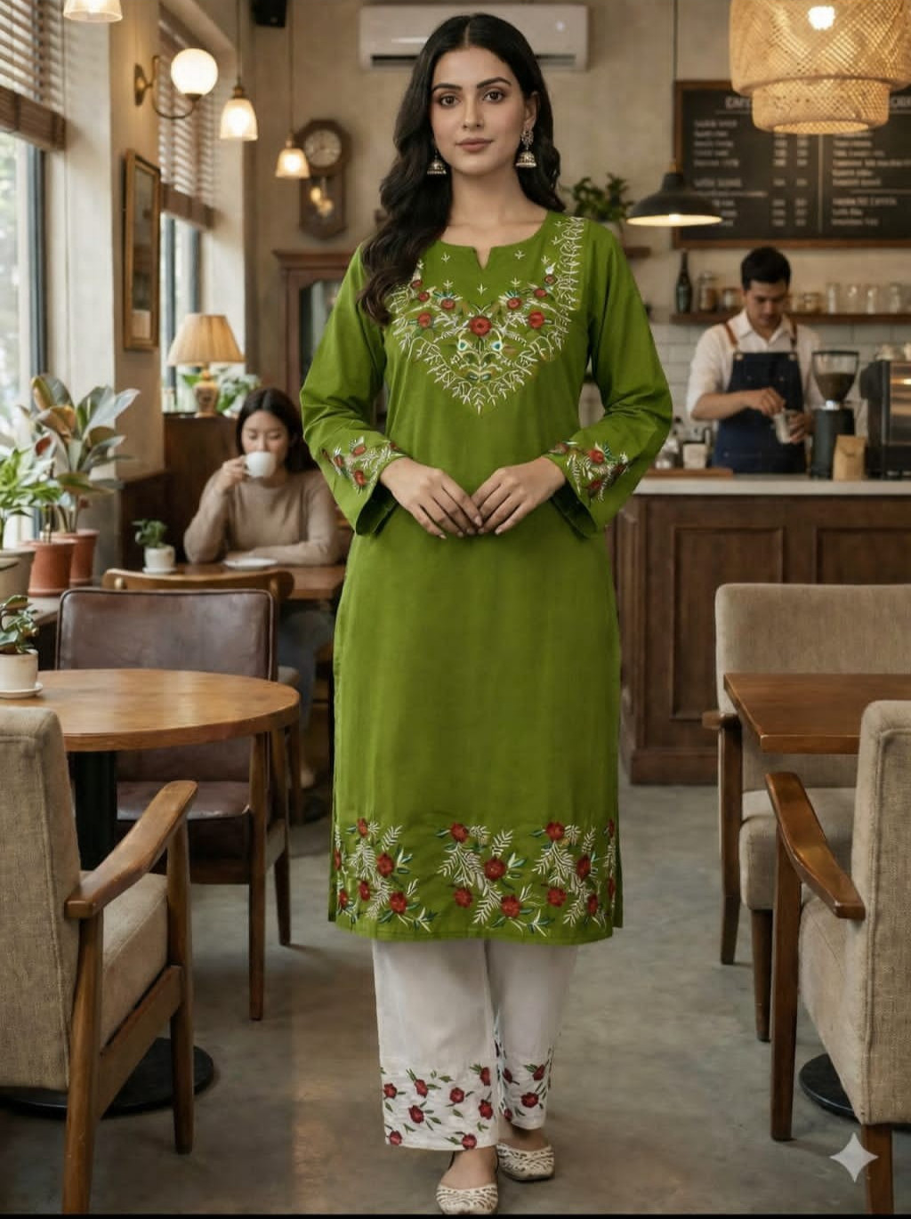 Indian Women Office Wear Kurta Palazzo Set Bollywood Designer Ethnic Kurti Set