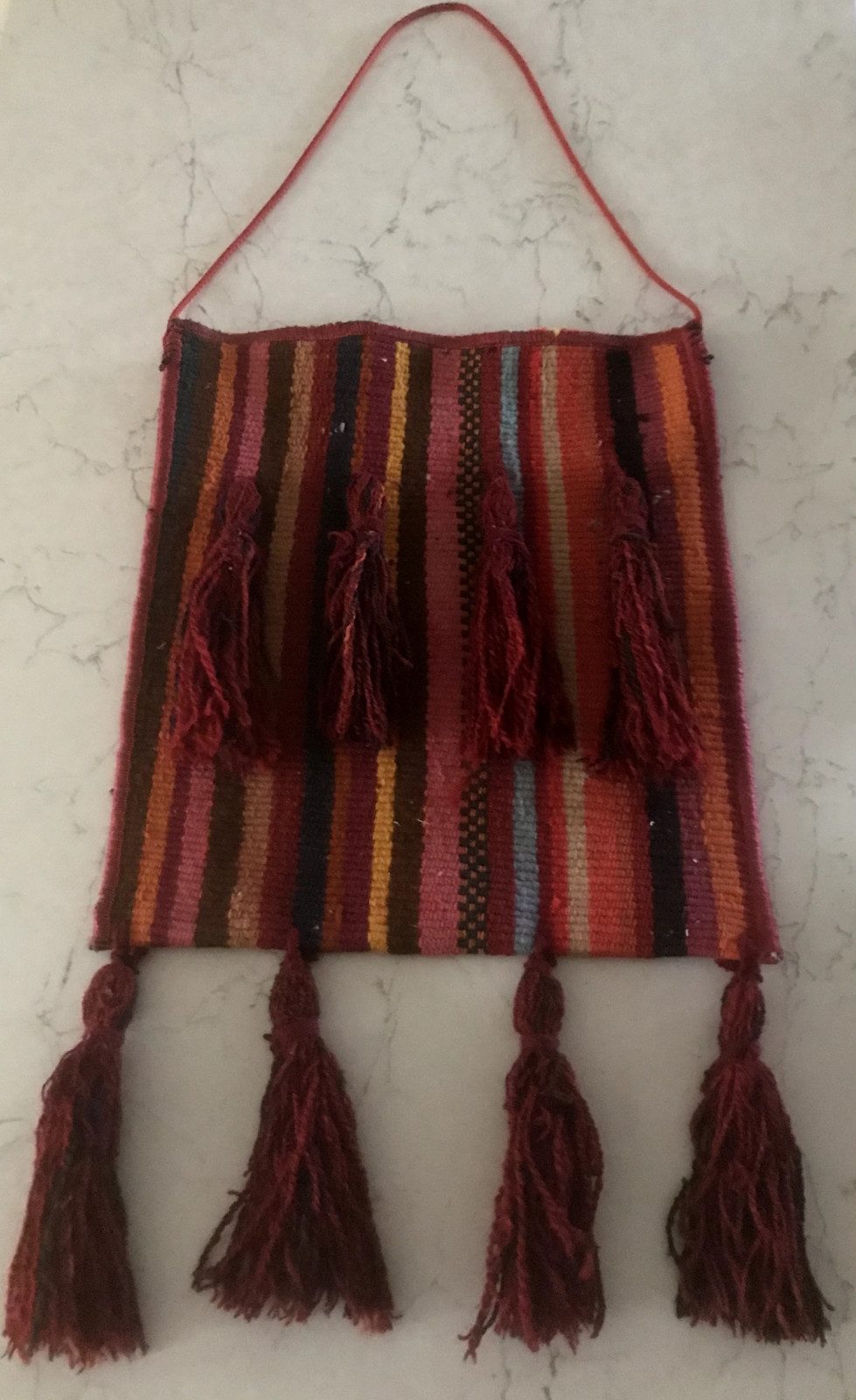 Traditional handcrafted wool bag/bread bag(kinif)from palestinian heritage.