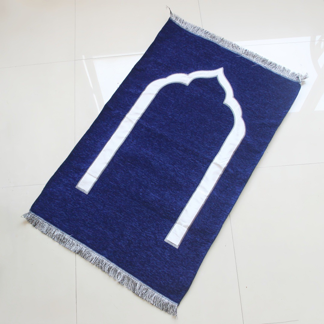 Prayer Rug Soft Cotton Prayer Rug with Tassels Meditation Islam Salah Mat