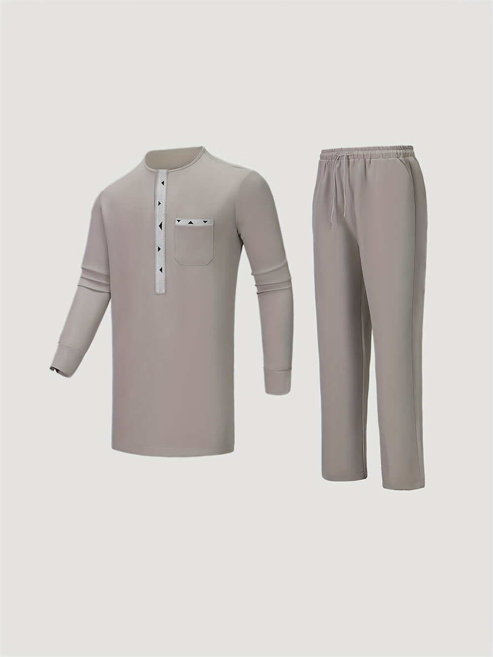 Men’s Traditional 2 Piece Set African Shirt and Pants Set Suit Middle East Suit