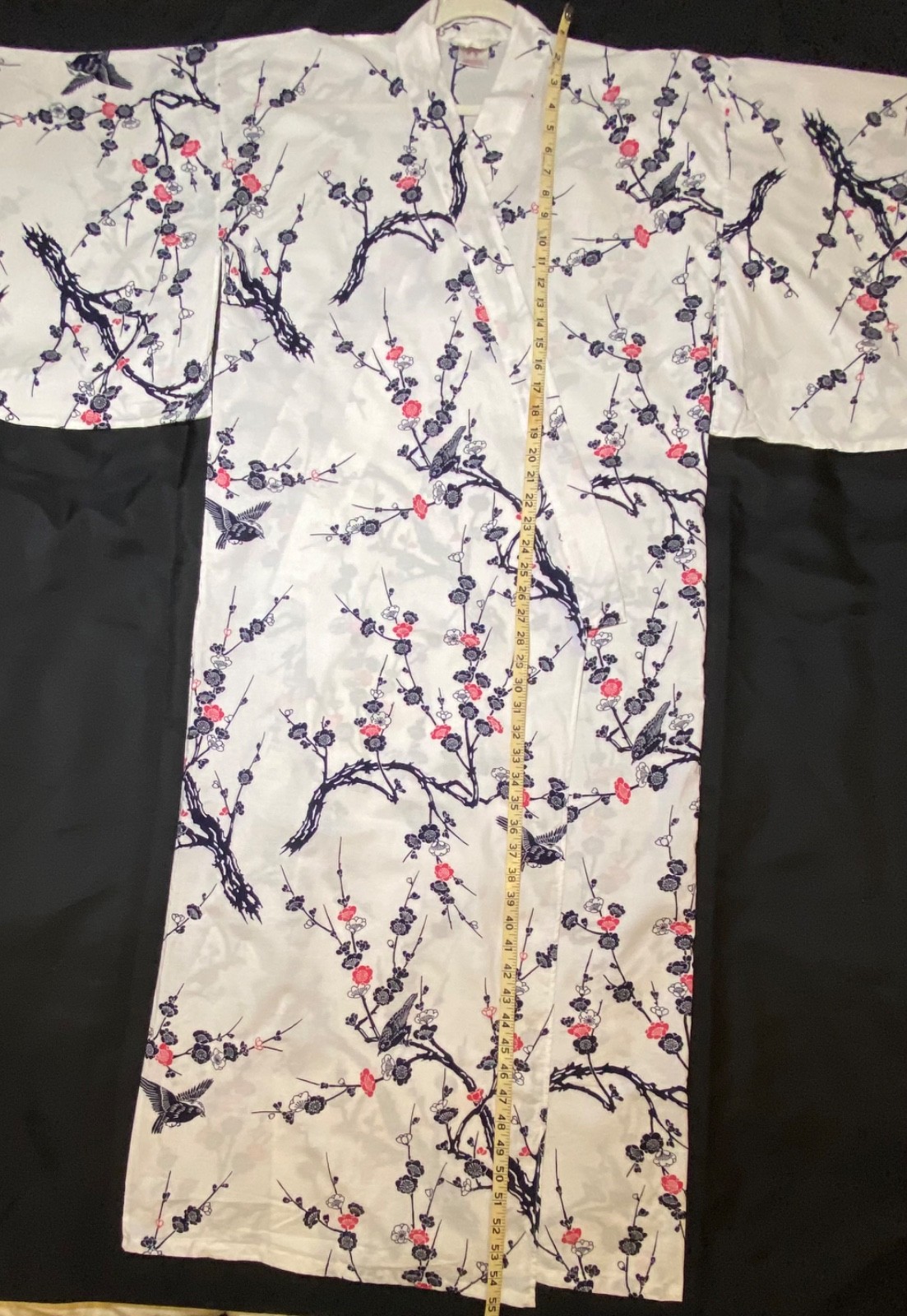 Authentic Japanese Kimono Robe Cherry Blossoms, Sakurai Shoji, Made in Japan EUC