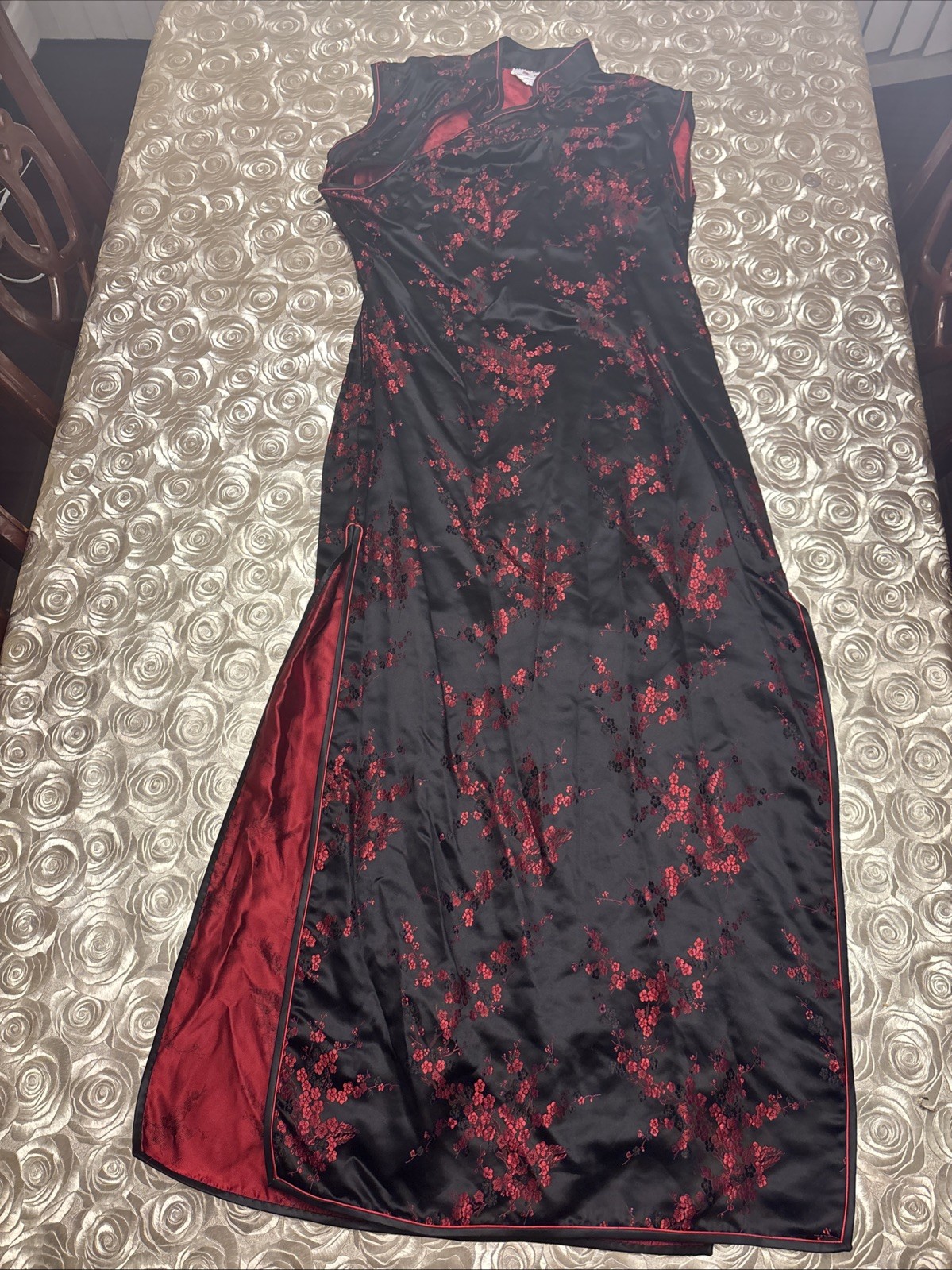 Flying Dragon Brand Traditional Floral China-Made Womens Qipao Size 44 (Medium)