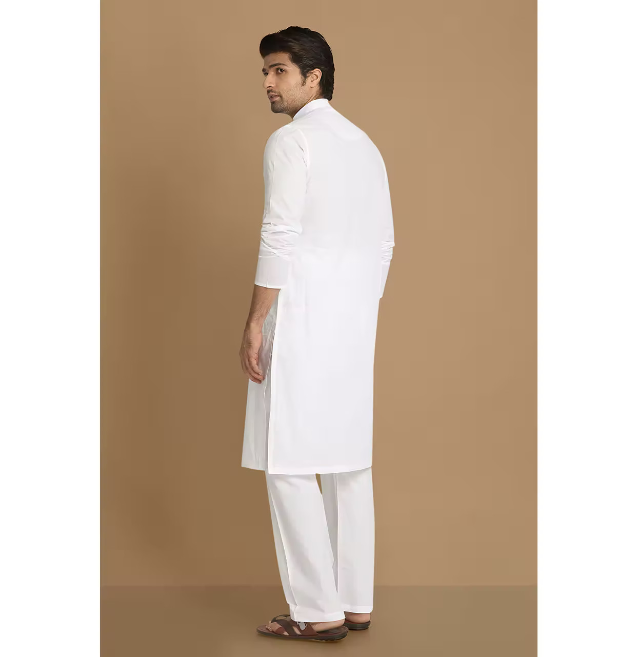 Cloth Zones Luxury Cotton Plain Solid latest White Kurta Pajama Set for Men