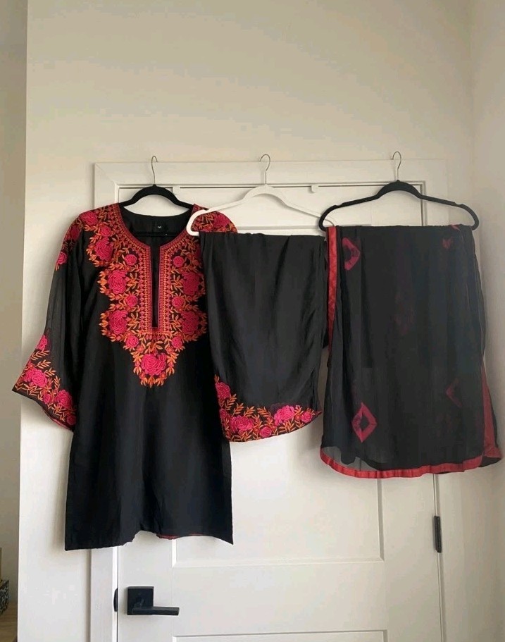 3 PIECE PAKISTANI DESIGNER FARSHI SHALWAR SUIT