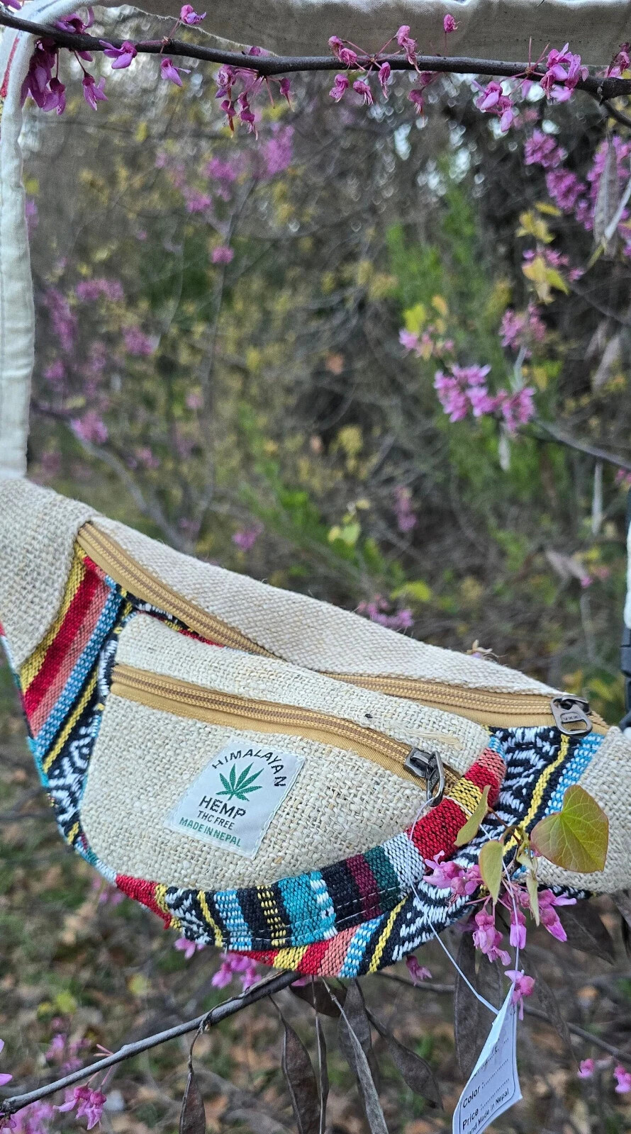 Organic Natural Himalayan Hemp Nepalese Boho Hippie Durable Cute Unisex Fanny Pa