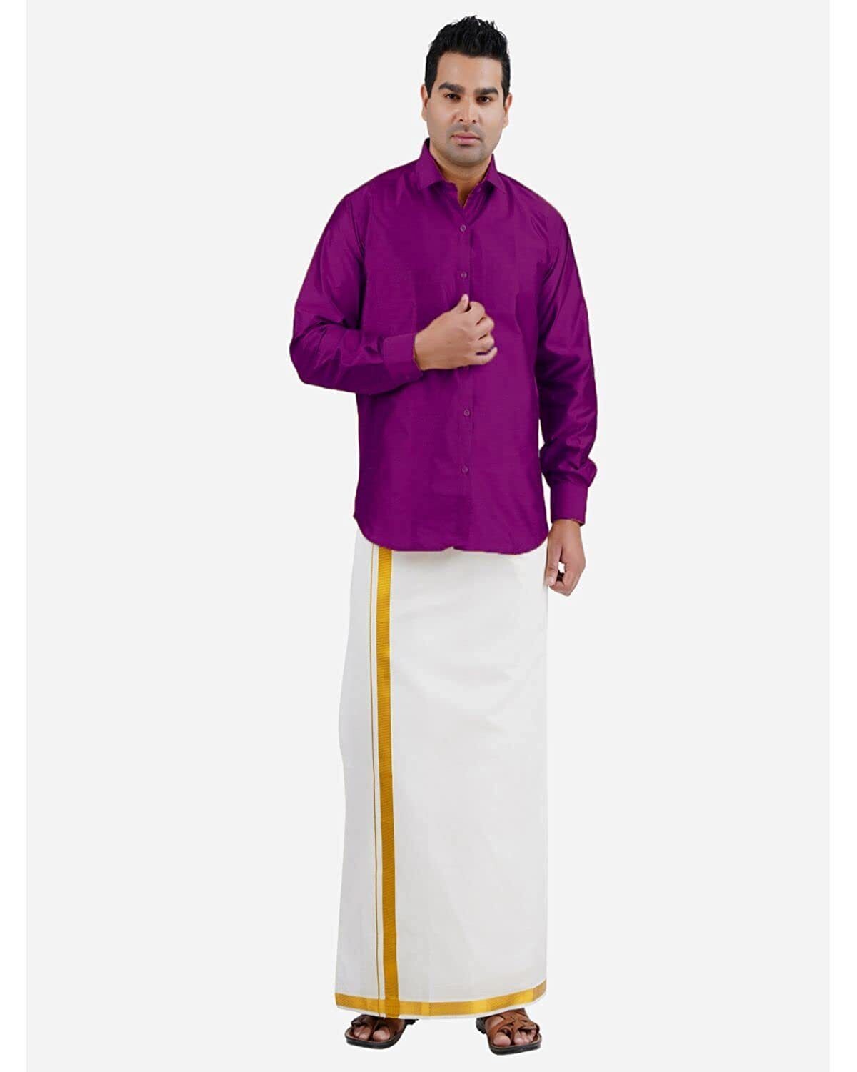 Cotton Mens Welcro pocket Lungi/Dhoti Readymade Lungi/Dhoti (Pack of 1) – CA
