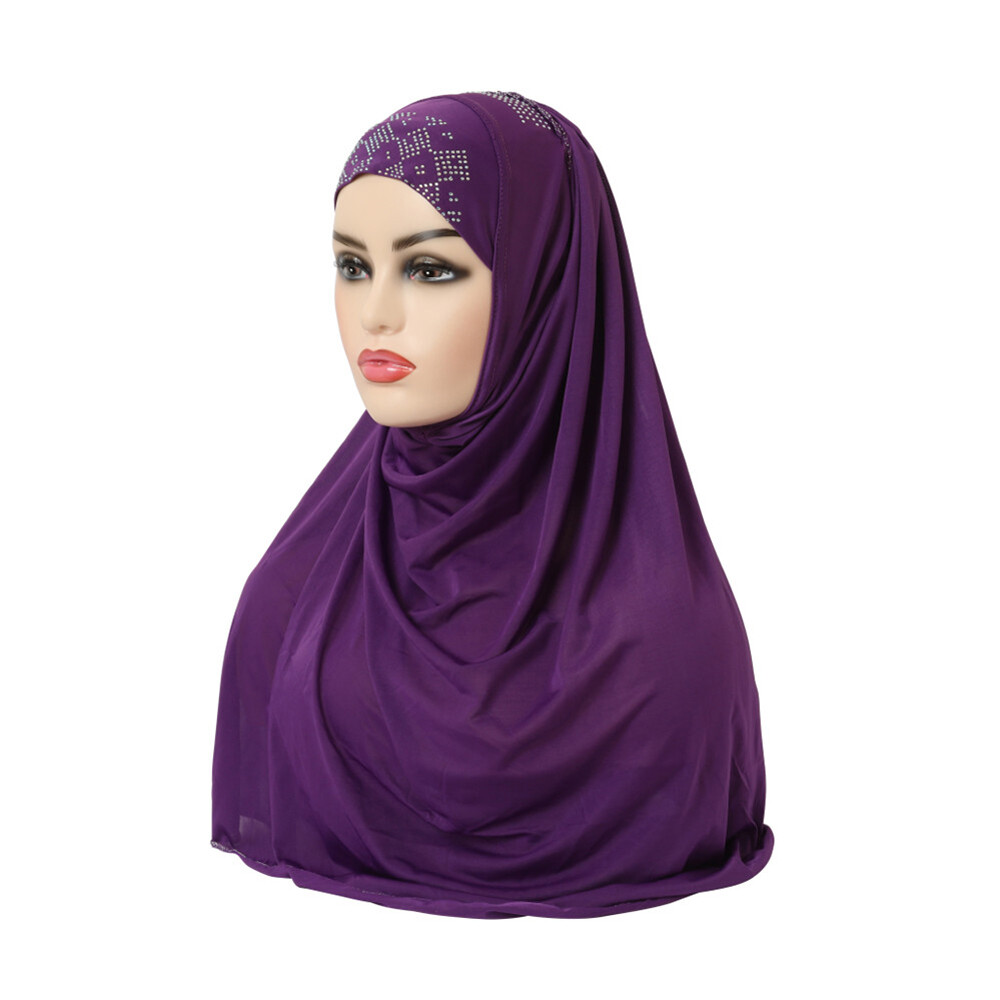 Muslim Women Full Cover Amira Scarf Hijab Islamic Shawls Arab Shayla Wrap Bonnet