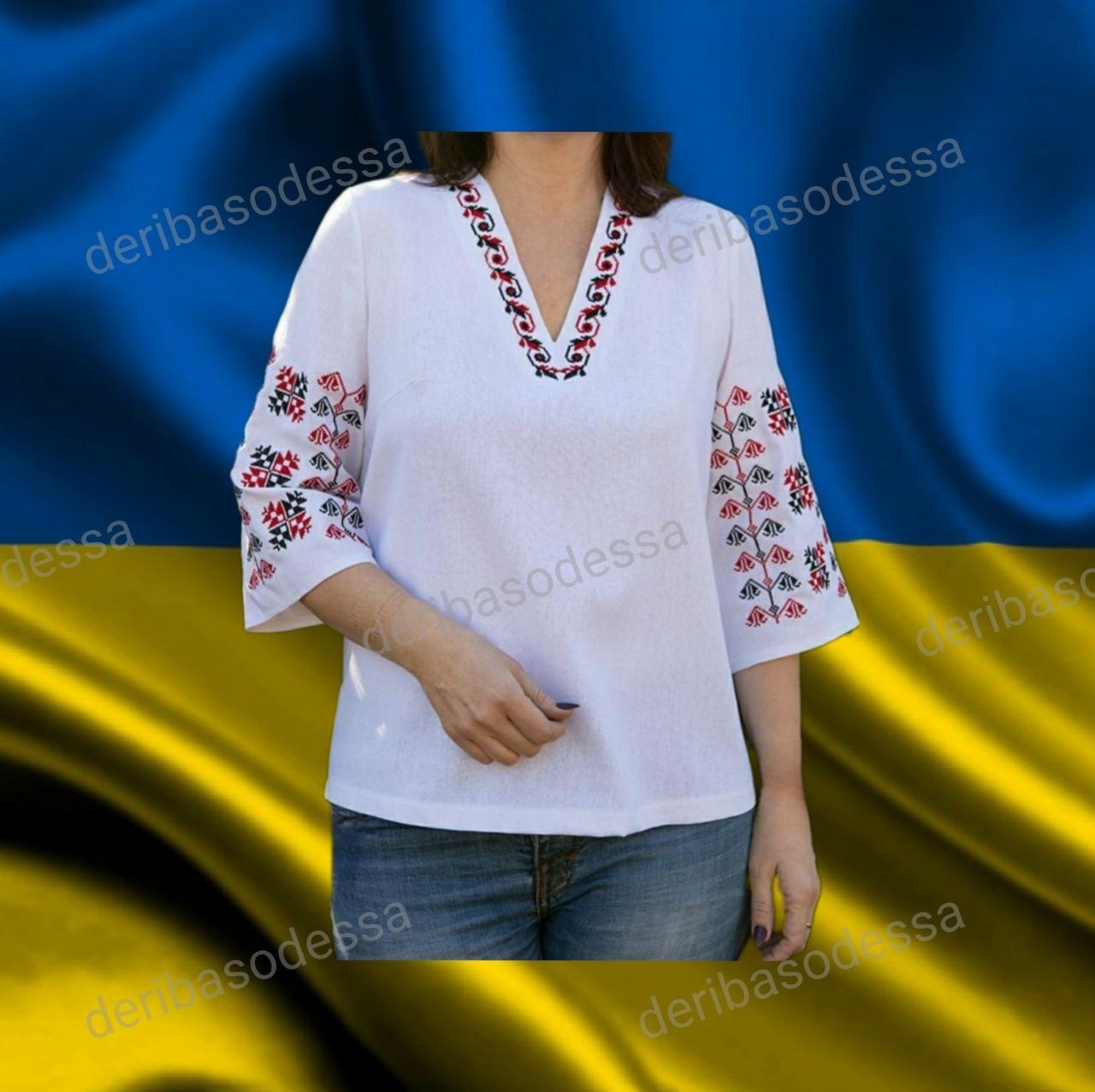 Ukrainian women’s traditional classic blouse Vyshyvanka SIZE L