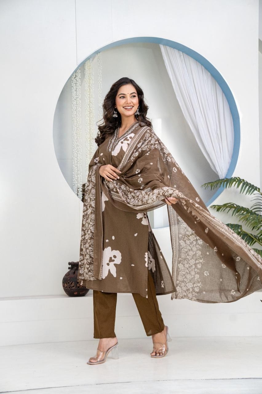 Plus Size Stitched Kurta Palazzo Dupatta Set, Women’s Pakistani Salwar Kameez