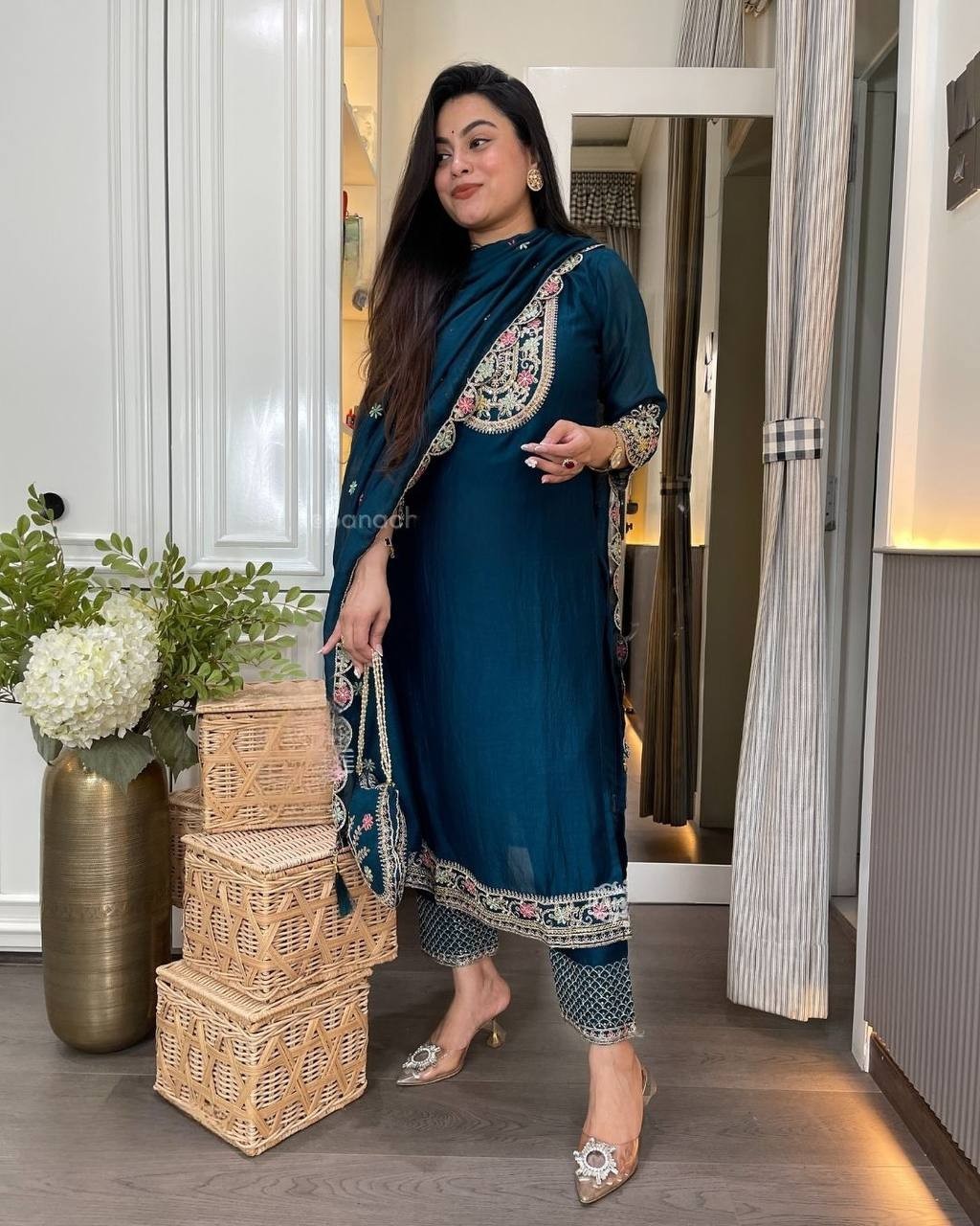 Kurta Palazzo Heavy Star Georgette with Dupatta Latest Collection for Women