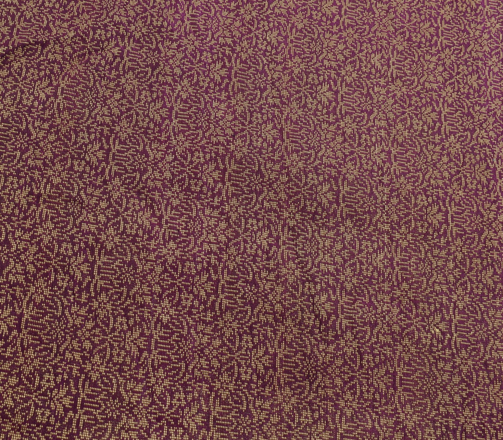 Sushila Vintage Dark Purple Saree Pure Silk All Over Woven Classy Sari Fabric