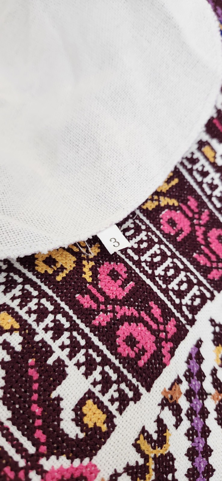 Palestinian Women Thobe Size 3 Embroidered Tatreez Long Sleeve Made In Palestine