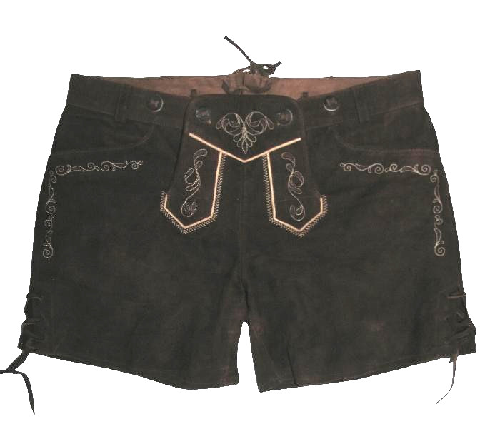 Short SPIETH & WENSKY Women’s Traditional Lederhosen Dark Brown Size 42