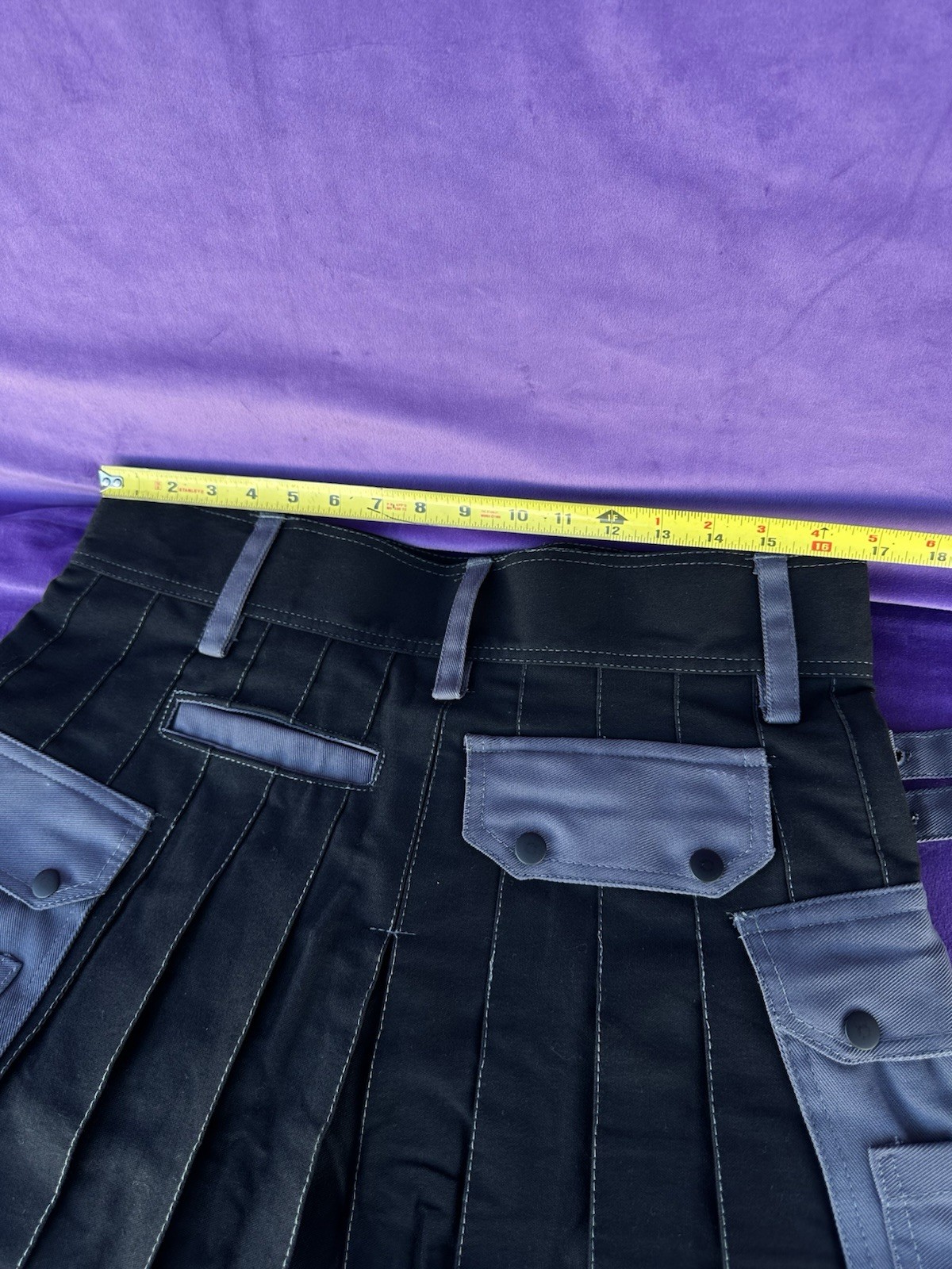 UT Black Utility Pocket Kilt Size 36 Techwear Festival Punk UT Kilts Scotland