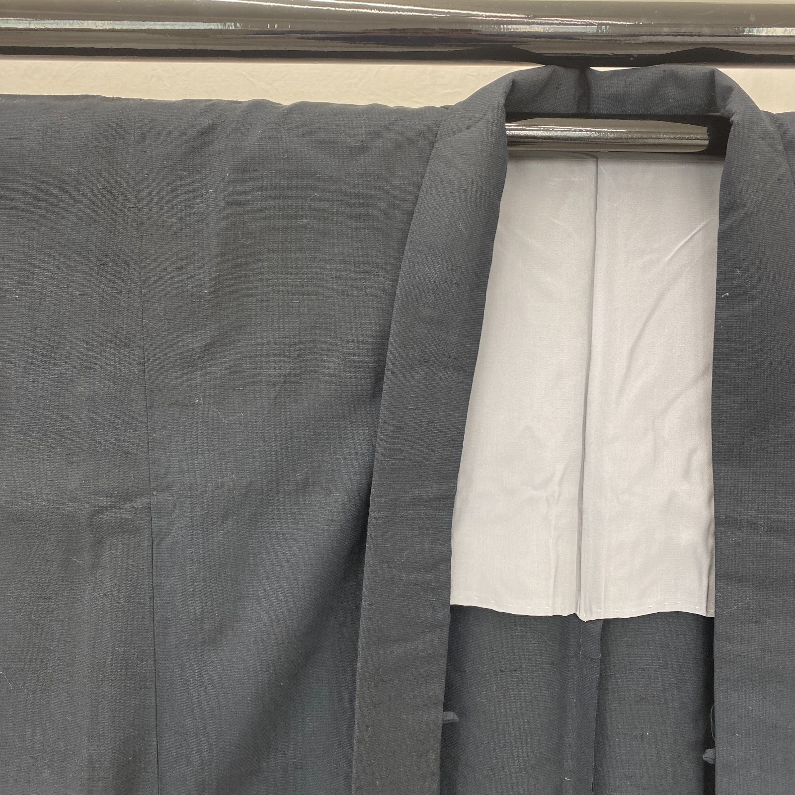 Japanese Vintage Kimono Haori Jacket Silk Navy Traditional Authentic 37 in