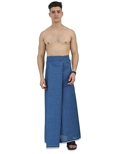Pure Cotton – Pin Point Indigo Unstiched Lungi 2.10 meters