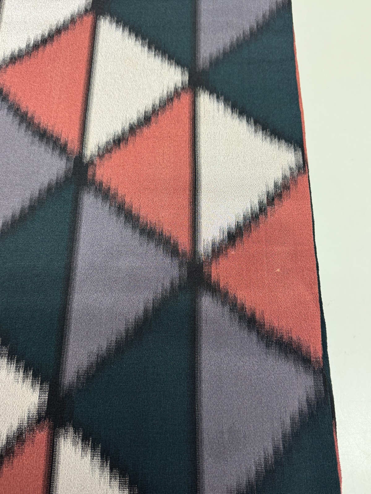 Japanese Vintage Kimono Fabric cloth Boro Silk Gray tradition 35.4×13.7 in