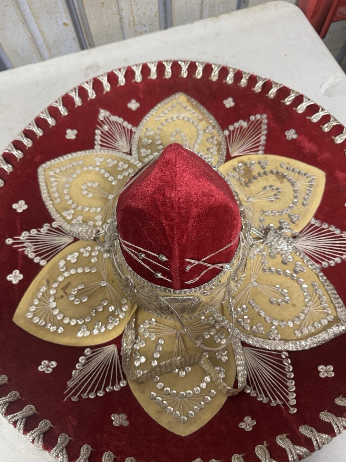 Vintage 22”PinkVelvet Sombrero Pigalle Hecho En Mexico Mariachi Charro Hat Adult