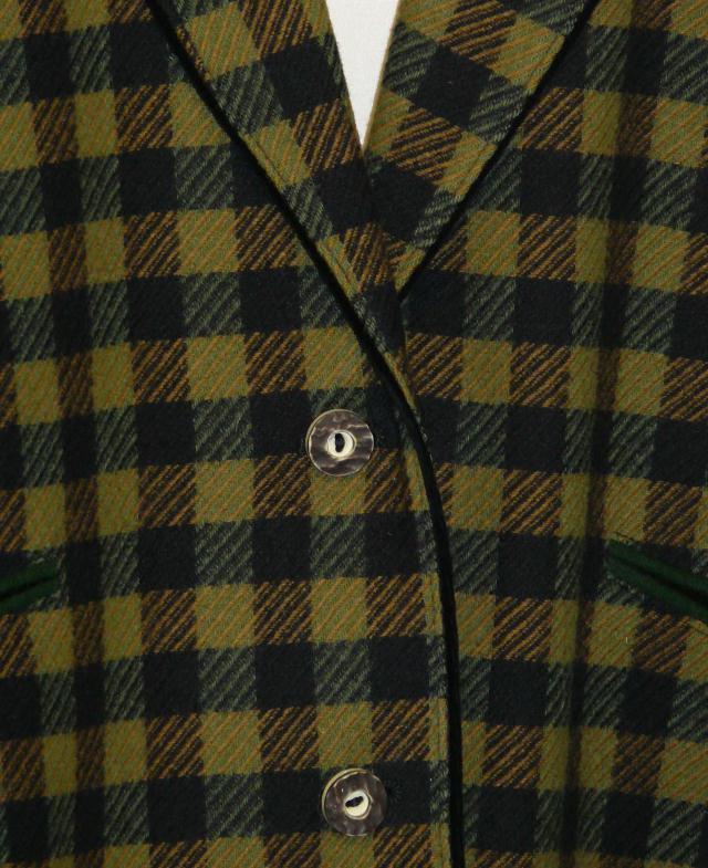 Plaid WOOL Austria Women JACKET Coat SPORT Hunting Golf Blazer B42″ 40 12 M
